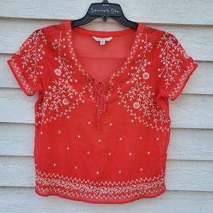 Vibrant Embroidered Top